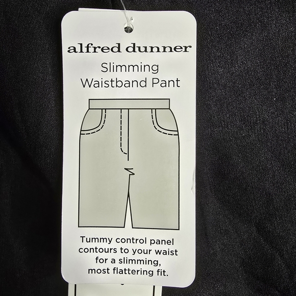 NWT Alfred Dunner Black Pull On Pants With Pockets Women Size 6 Petite - Picture 5 of 6